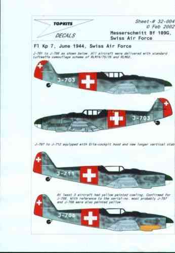 Me 109G Swiss Air Force 1/72