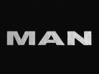 MAN Logo Sticker, Silver, Letter Hight 8 mm, 1 Set (3 pieces)