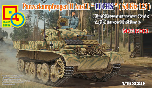 Panzerkampfwagen II, Ausf. L "Luchs", Sd.Kfz. 123, Plastikbausatz 1:16