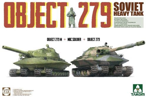 Objekt 279M und Objekt 279 mit NBC (ABC) Soldat, Sowjetisches Panzer Projekt, Plastikbausatz 1/72