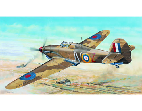 Hawker Hurricane IID Trop, Britscher Jäger, 1/24 Plastikbausatz