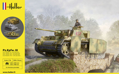 Panzer III Ausf. J, L, M, Deutscher Panzer, Plastikbausatz 1/16