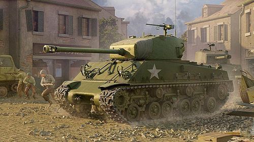 M4A3E8 HVSS, US Mittlerer Panzer - früh, Plastikbausatz 1/16