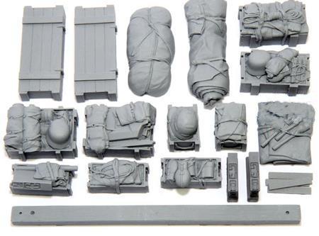 Accessories Set B for StuG III or Pz III, Resin cast, 1/16 scale