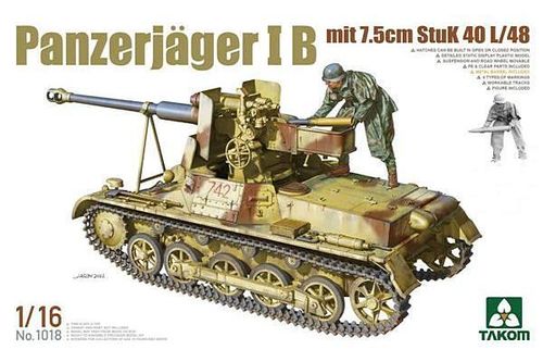 Panzerjäger I B mit 7,5cm StuK 40L/48, German Tank, Plastic Model Kit 1/16 Scale