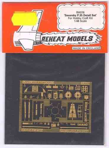 Seversky P. 35 Detail Set (Hobbycraft), Reheat Photoetched Parts, 1/48