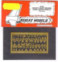 Ejection Seat Rails, for many aircraft types, Photoetched Parts by Reheat, 1/48
