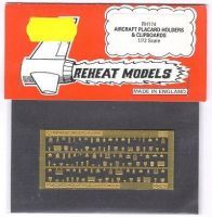 Aircraft Placard Holders & Clipboards, Reheat Photoetched Parts, 1/72