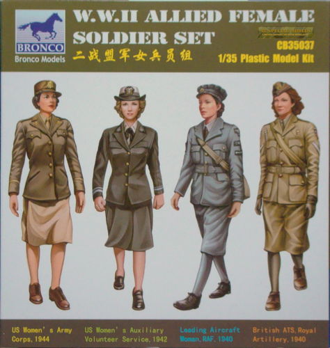 WWII Allied Female Soldier Set, 1/35 Bausatz