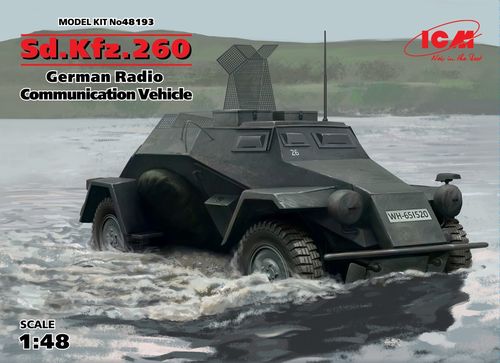 Sd.Kfz.260 German Radio Communication Vehicle, 1/48 scale plastic kit