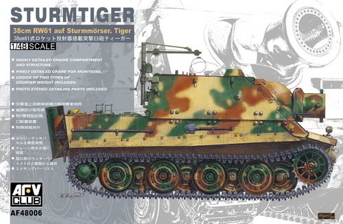 Sturmtiger, Deutscher 38cm RW1 Sturmmörser, Plastikbausatz 1/48
