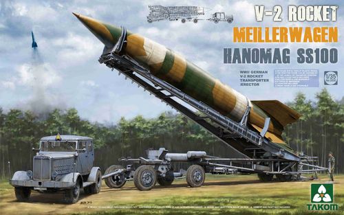 V-2 Rakete auf Meillerwagen mit Hannomag SS100 Zugmaschine, Plastikbausatz, 1/35
