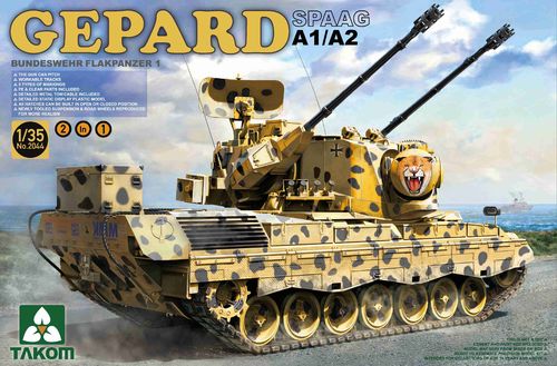 SPAAG A1/A2 Gepard, Bundeswehr Flakpanzer 1, 2in1 Plastikbausatz, 1/35