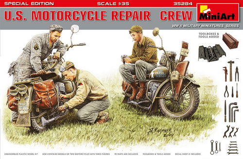 US Motorrad Reparatur Mannschaft, Special Edition, 1/35 Plastikmodellbausatz