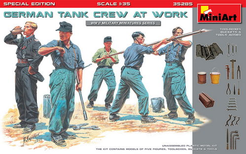 German Tank Crew at Work, Special Edition, Plastic Model Kit 1/35