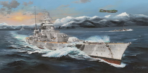 Scharnhorst, German Battleship, Plastic Model Kit 1/200