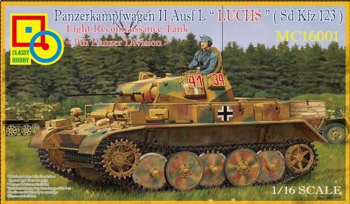 Pz II, Ausf. L "Luchs", Sd.Kfz. 123, 9.Pz.Div., Plastikbausatz 1/16
