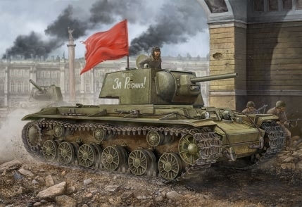 KV-1, Russischer Kampfpanzer, 1942, Vereinfachter Turm, Plastikbausatz 1/48