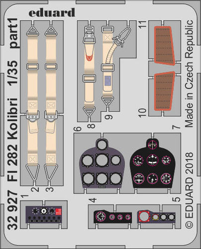 Fl 282 Kolibri, Photo Etched Parts Set 1/35