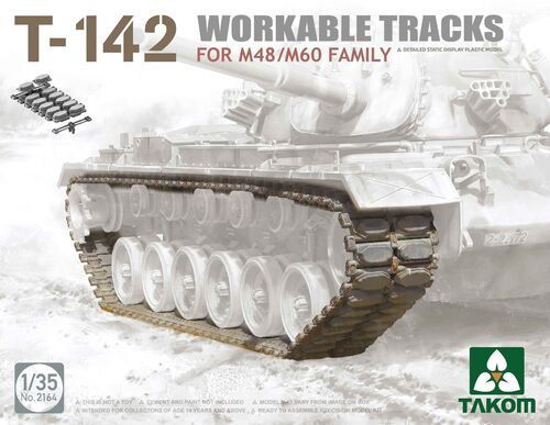 T-142 Workable Tracks, for M48/M60 Family, 1/35 Plastic Kit