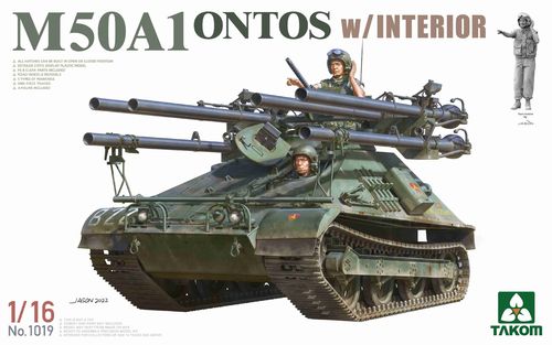 M50A1 Ontos with interior, US Tank,  Plastic Model Kit 1/16 Scale