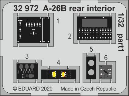 A-26B Rear Interior, PE-Parts Set, for Hobby Boss Bausatz 1/32 scale